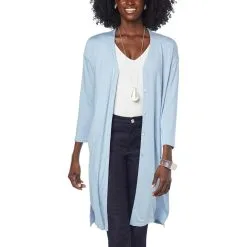 WynneLayers Jersey Knit Button-Front Duster -Dresses Shop wynnelayers jersey knit button front duster d 2022040710052162741475 alt3