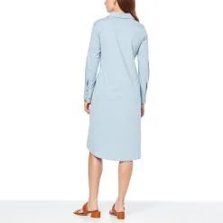 WynneLayers Midi Shirt Dress With Tie Belt -Dresses Shop wynnelayers midi shirt dress with tie belt d 20220406091752817788651 alt1