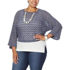 WynneLayers Open Stitch Textured Popover -Dresses Shop wynnelayers open stitch textured popover d 2021080608295741763937 alt20