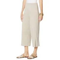 WynneLayers Pull-On Knit Wide Leg Crop Pant