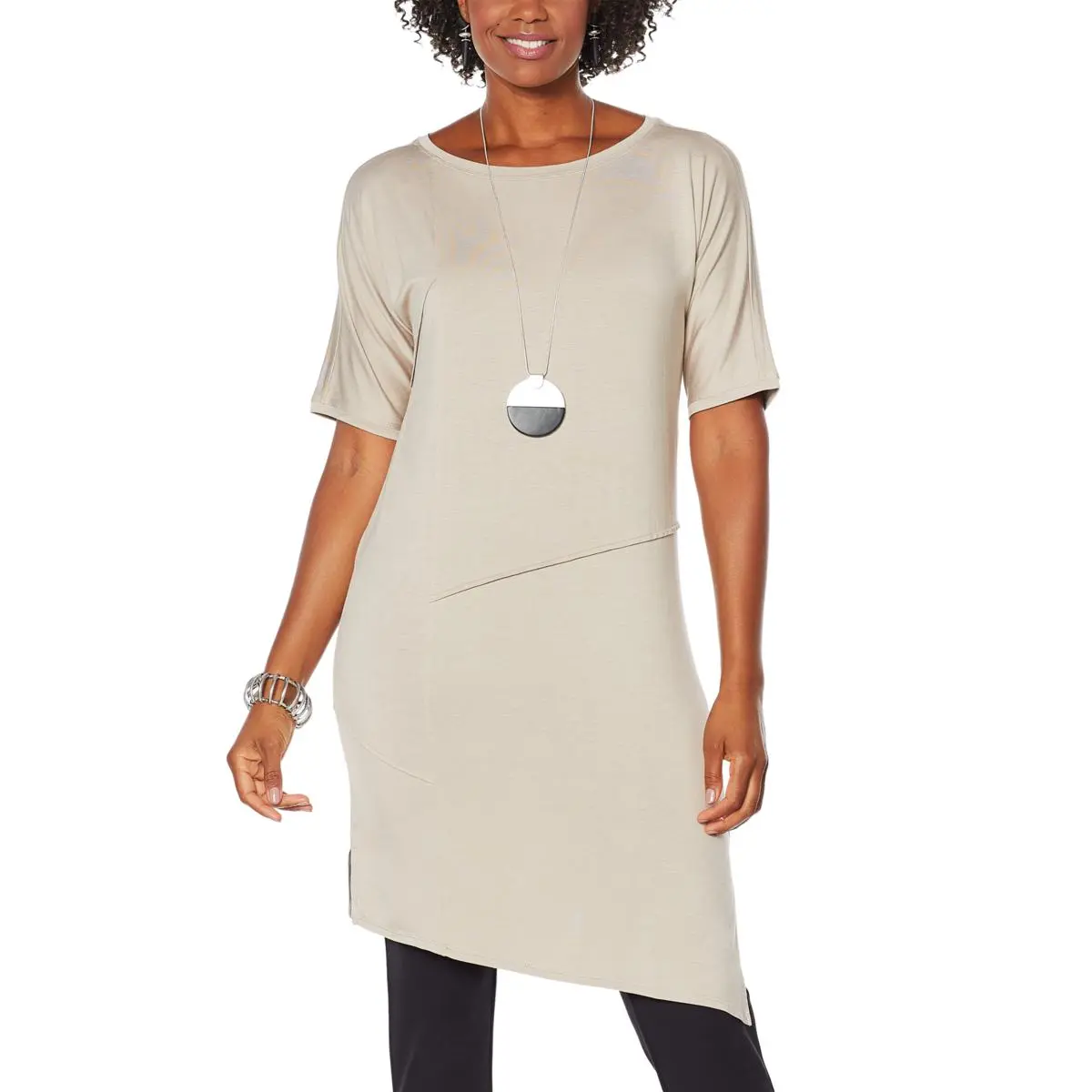 WynneLayers Short Sleeve Panel Knit Dress 3 WynneLayers Short Sleeve Panel Knit Dress