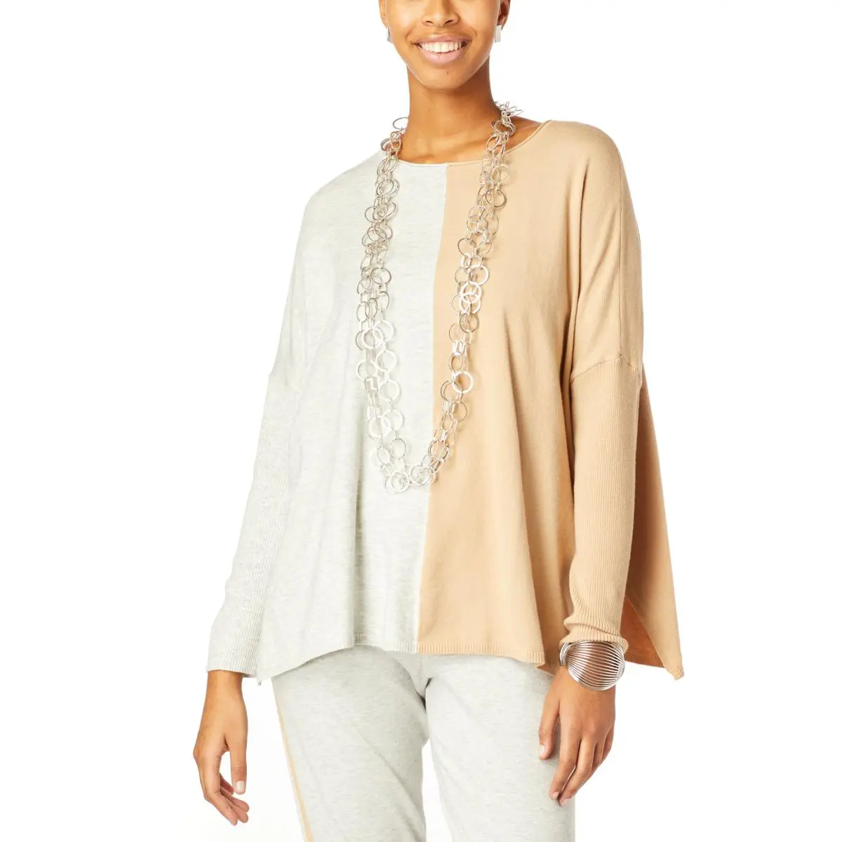 WynneLayers SoftKNIT 2-Tone Colorblocked Boxy Sweater 3 WynneLayers SoftKNIT 2-Tone Colorblocked Boxy Sweater