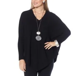 WynneLayers SoftKNIT Poncho Sweater -Dresses Shop wynnelayers softknit poncho sweater d 2021091710512208767033 alt2